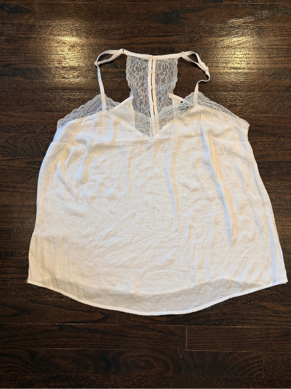 torrid White Lace-Back Camisole